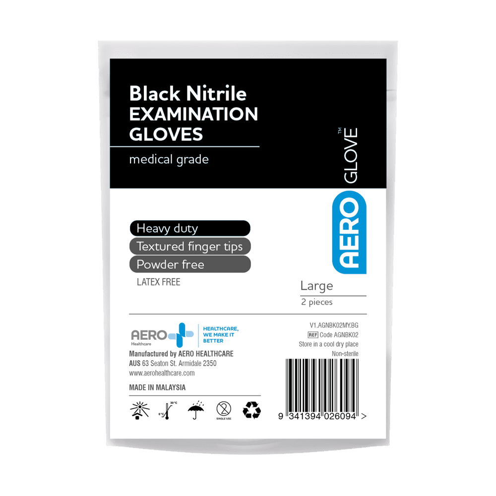 AGNBK02_01_1000px.png AEROGLOVE Large Black Nitrile Powder-Free Gloves Bag/2 - Customers also search for: baremedical 2054491 Glove Exam Nitrile Small N/S P/Free Std Cuff Blue,baremedical 2386867 Glove Exam Nitrile Small,3054S Nitrile Gloves -100 Pack Small,13015019 Bodichek Glove Exam Nitrile Powder Free,PP1086 Medicom Nitrile Powder Free Blue Glove Small 100pk,BNG7400 Clearance - Bastion Nitrile Gloves White Powder Free 100pk,PP1000B Medicom Nitrile Biodegradeable Gloves Small 100pk,11601010 Nitrile Glove Disposable Powder Free Blue Small (100)
