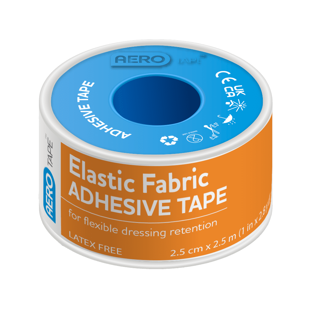 ATE25_01_1000px.png AEROTAPE Elastic Fabric Adhesive Tape 2.5cm x 2.5M