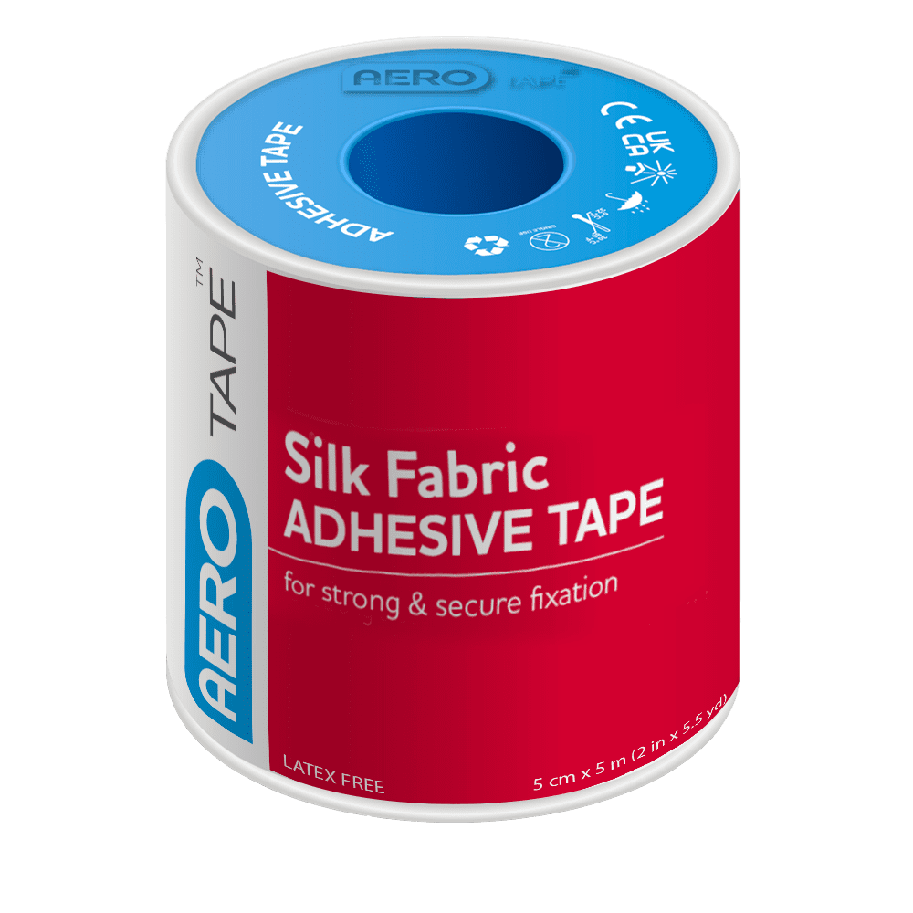 ATF50_01_1000px.png AEROTAPE Silk Fabric Adhesive Tape 5cm x 5M - Customers also search for: Essity 01521-00 L/Plast 1521 Plast 1.25cmx5m,Smith & Nephew 36361510 Primatape Tape 1.25cm x5m,Trafalgar 41021 LEUKOSILK TAPE 1.25CMX5M,1126 Surgical Tape 1.25cm x 9m,10401010 Leukosilk Tape 1.25cm