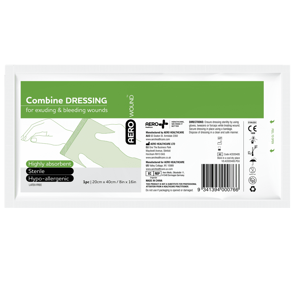 ACD2040S_01_1000px.png AEROWOUND Combine Dressing 20 x 40cm - Customers also search for: baremedical 2309087 Dressing Combine 10Cm X10M Roll White N/S,Livingstone LM090X127BN Melior Combine Dressing Pads,9 x 12.7 cm,Nonwoven,Cotton Filled,Sterile,1/Pack,130/Dispenser Box,Sentry NWC001 Non-Woven Combine Dressing,Sentry NWC001,ACD Aerowound Combine Dressing,2050 Combine Dressing 10cm x 10cm,11013010 Sage Combine Dressing,SB890 Surgical Basics Combine Dressings 10x12cm Display Of 25,10205001 Combine Dressing Pad 10cm x 10cm