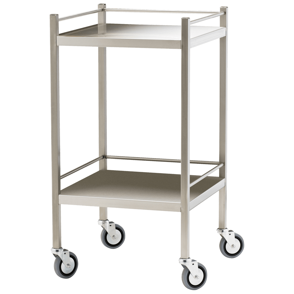 ACR07_01_1000px.png Small Stainless Steel Trolley with Rails 50 x 50 x 97cm