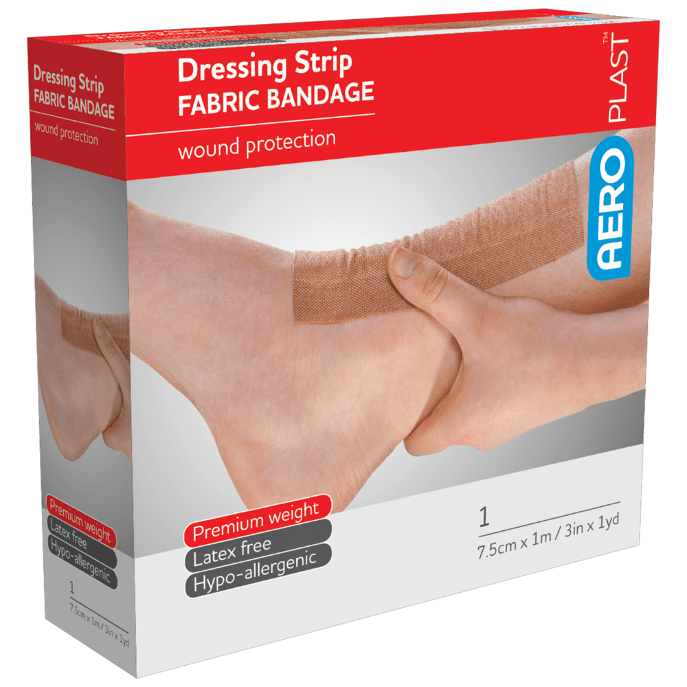 AFP701_01_1000px.png AEROPLAST Premium Fabric Dressing Strip 7.5cm x 1M - Customers also search for: bandaid,fabric strip,First Aid Only H119 3/4"x3" Heavy Woven Fabric Bandages,100/box,Medique 61433 7/8" x 3" Flexible HW Strip Bandages,Trafalgar 42510 ELASTOPLAST FABRIC STRIPS PK100,P13 P13,Adhesive Plasters,Fabric,72 x 19mm,100pk,44003 Bandaid Dressing Strip 7.5cm x 1m,BAF501 AEROPLAST Fabric Dressing Strips 100 pack