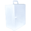 AEROCASE Large White Plastic Cabinet with Knob Closure 32 x 37 x 18cm - Customers also search for: 6P F.A.KIT: CASE PLASTIC FISCHER WALL MOUNT LARGE (Key Lock)