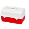 AEROCASE Red and White Plastic Tacklebox with 6 Trays 30 x 46.5 x 25.4cm - Customers also search for: B1 B1,Conforming Bandage,5cm,3pk,F1 F.A.KIT: CASE PLASTIC FISCHER 1 TRAY GREEN