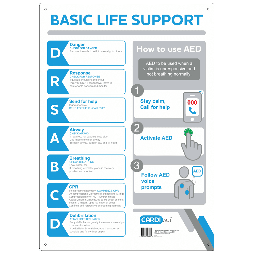 CA-25_01_1000px.png CARDIACT Poly CPR Wall Chart 30cm x 45cm - Customers also search for: Trafalgar 844766 First Aid Posters - Workplace Safety Posters (Blue),RD5300 AED CPR Wall Chart,39550 CPR Resuscitation Instructions (A5)-,AEDCA20 AED CPR Wall Chart (A3),388799 Poster First Aid Resuscitation A2