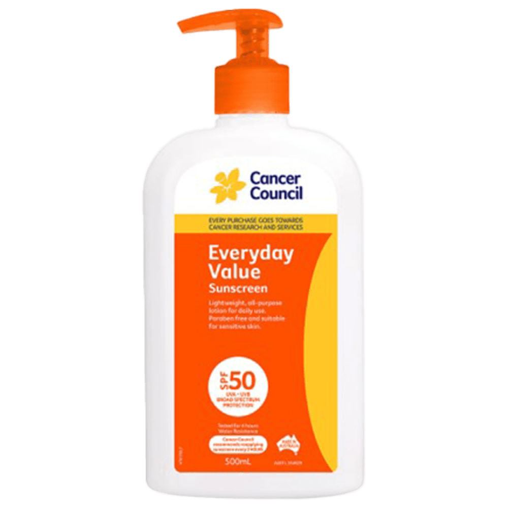CCE50500M_01_1000px.png CANCER COUNCIL SPF50 Everyday Value Sunscreen Pump 500mL - Customers also search for: A50616 Ultra Protect SPF50+ Sunscreen Bundle,11502016 Hamilton Sunscreen 50+ 1L