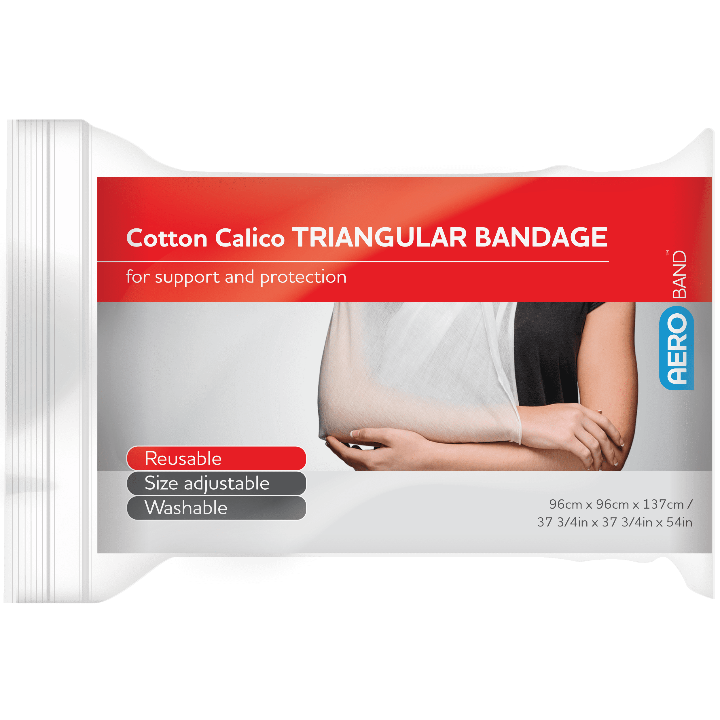 AEROBAND Cotton Calico Triangular Bandage 96 x 96 x 137cm Bag/10 - Customers also search for: Livingstone TBNW110 Livingstone Triangular Bandage,Non-Woven,White,110 x 110 x 155 cm,Each,Sentry TB002H Triangular Bandage,Uneedit 10106211,B4 B4,Triangular Bandage,Cotton,2pk,B4-BULK B4-BULK,10pk,A37613 First Aiders Choice Fac Triangular Cloth Bandage 110Cmx155Cm,ABC10 Triangular Bandage Calico,1181 Triangular Bandage 110cm x 110cm,10106211 S+M Triangular Bandage,SB669 Surgical Basics Triangular Bandage,MD5004 Mansfield Bandage Triangular 100x142x100cm,10306002 Triangular Bandage Cloth 110cm x 110cm x 155cm