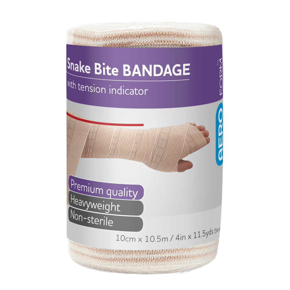 77c58d54916da14b5a6091f4ce61eeab0abbac88.png AEROFORM Snake Bite Bandage with Indicator 10cm x 10.5M Wrap/12 - Customers also search for: Smith & Nephew 36361486 Primacrepe Band Hvy Tan 15cm x 2.3m,SURVIVAL SMART SMART Bandage (Snakes & Funnel-webs),Trafalgar 102820 First Aiders Choice - Snake Indicator Bandage,EB100 Evo-Bandage Premium Snake Bite Bandage,10cm,Latex Free,A49956 Snake Bite Indicator Bandage,SNAKEBDG Snake Bite Bandage with stretch indicator,106403 Bandage Snake Bite 10cm x 10.5m,SB905 Snake Bite Bandage 10cmx10.5m Tension Indicator,10301055 Snake Bite Bandage with Indicators 10cm x 10.5m